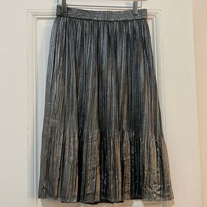 Scotch & Soda Metallic Pleated Midi Skirt